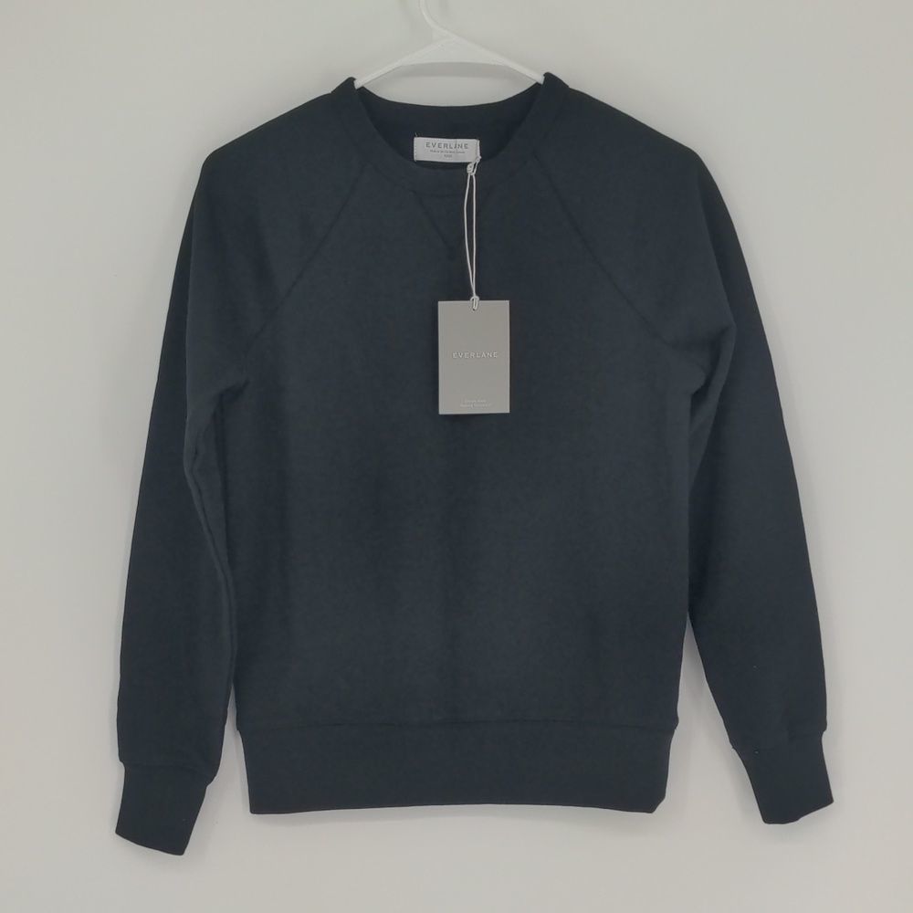 Everlane Women's‎ Men's The Classic French Terry Crew Sweater Black Size XXXS